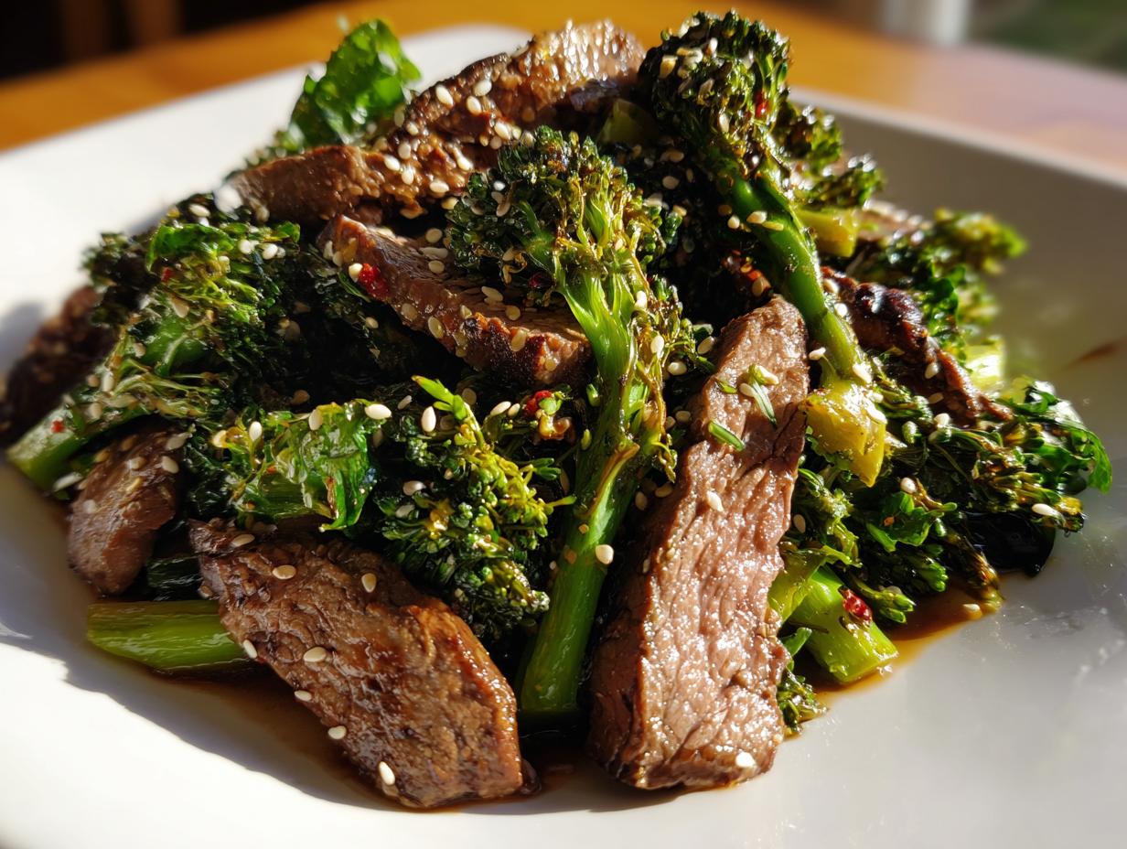 Beef and broccoli salad
