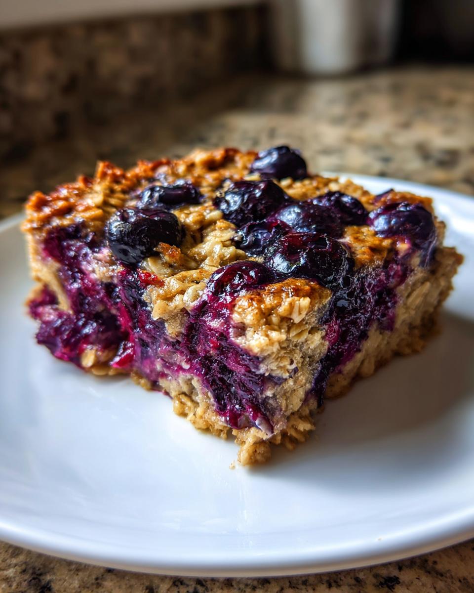 Blueberry Cottage Cheese Breakfast Bake with Oats - detail 1