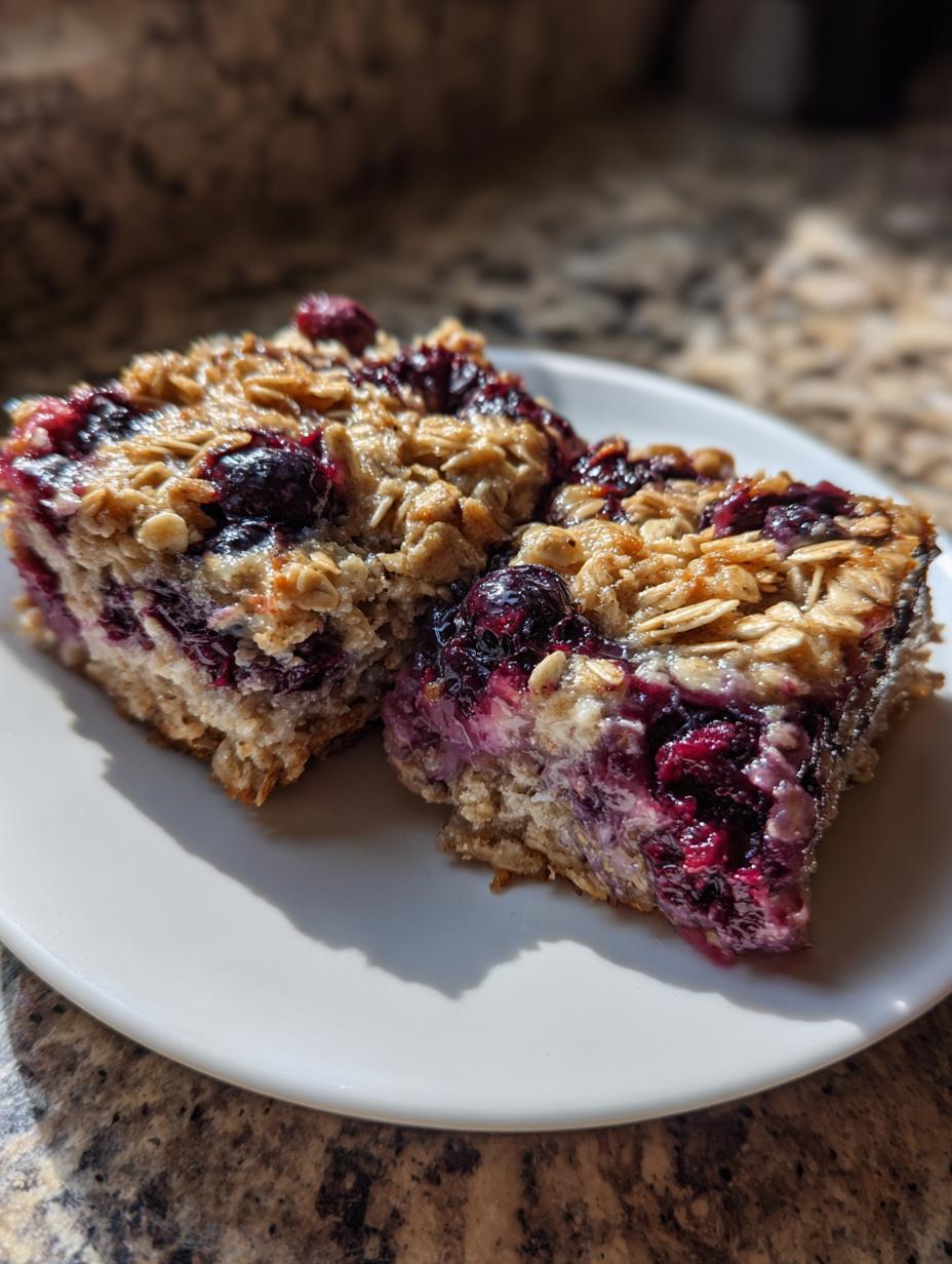 Blueberry Cottage Cheese Breakfast Bake with Oats - detail 2