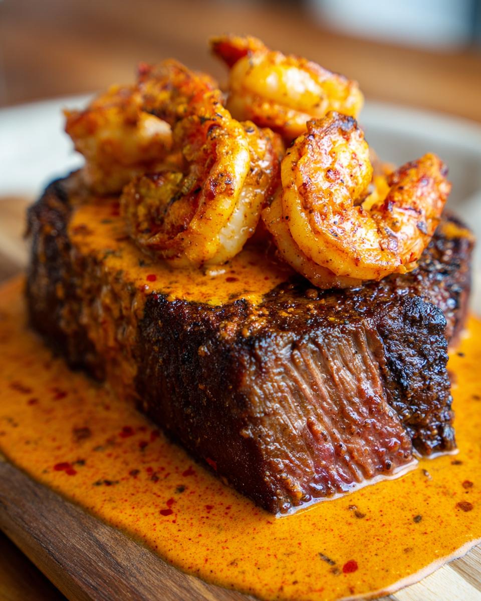 Cajun surf and turf - detail 1