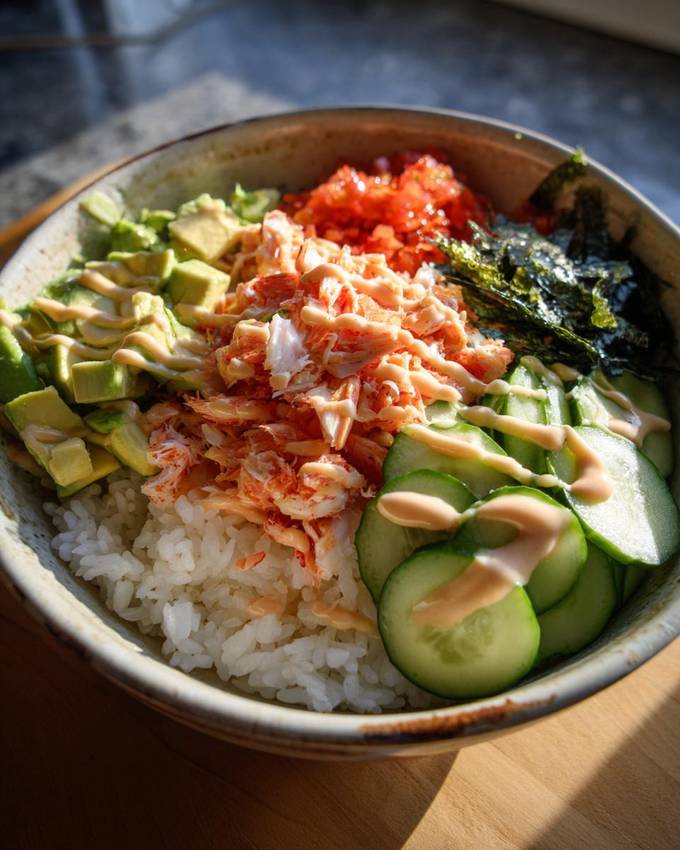 California sushi bowl - detail 1