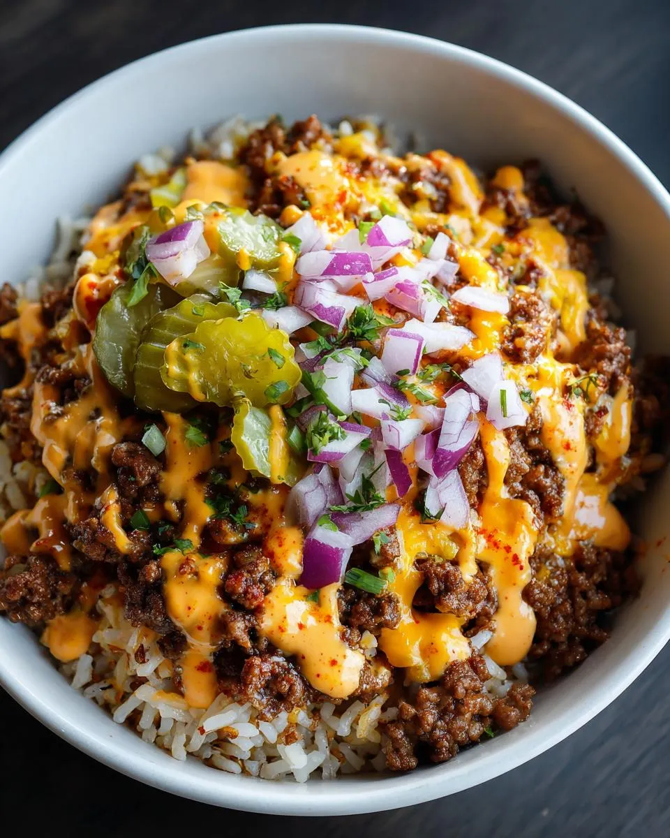 Cheeseburger Rice Bowl with Special Sauce - detail 1