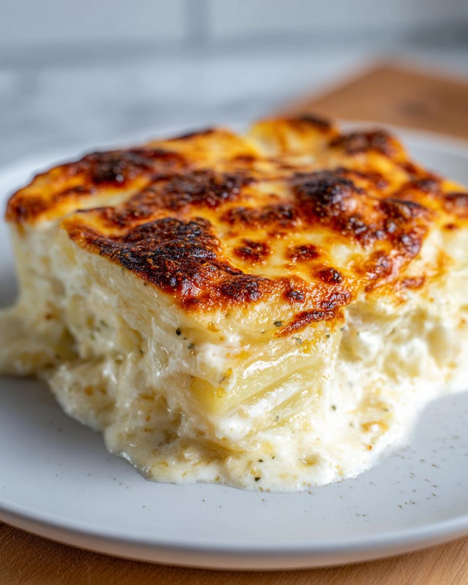 Cheesy Scalloped Potatoes with Garlic Cream Sauce - detail 1