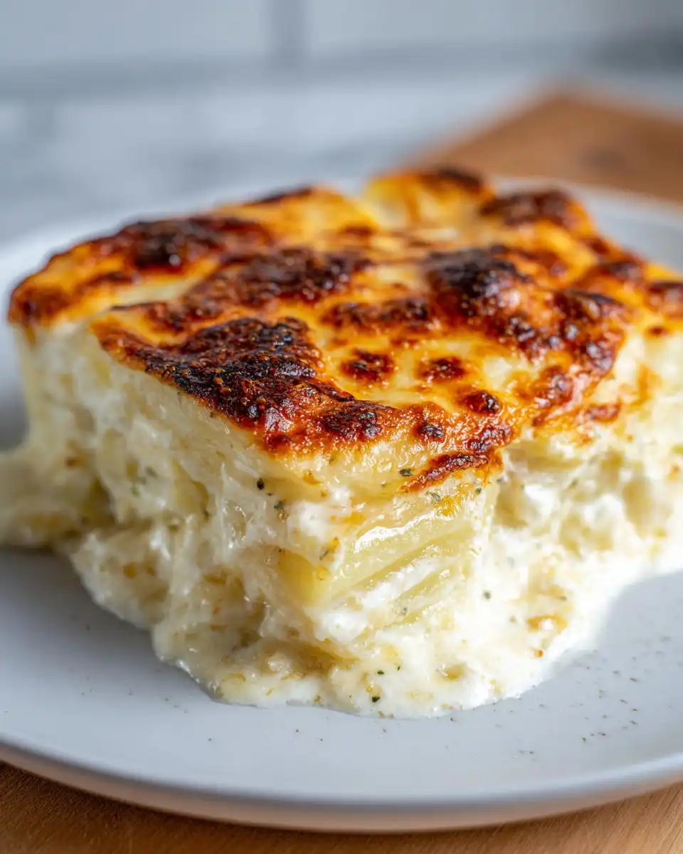 Cheesy Scalloped Potatoes with Garlic Cream Sauce - detail 1
