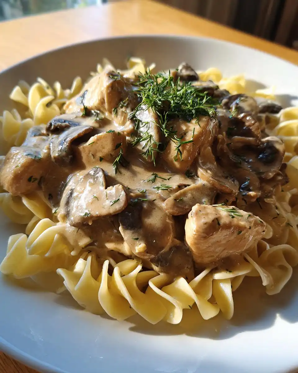 Chicken Stroganoff with Creamy Mushroom Sauce - detail 1