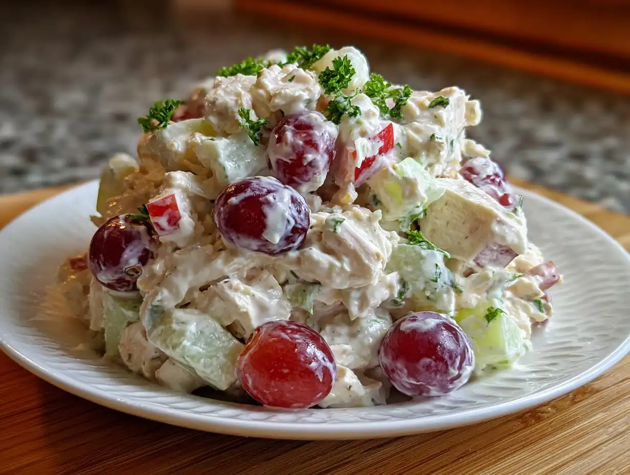 Amazing Chicken Waldorf Salad With Creamy Yogurt 4