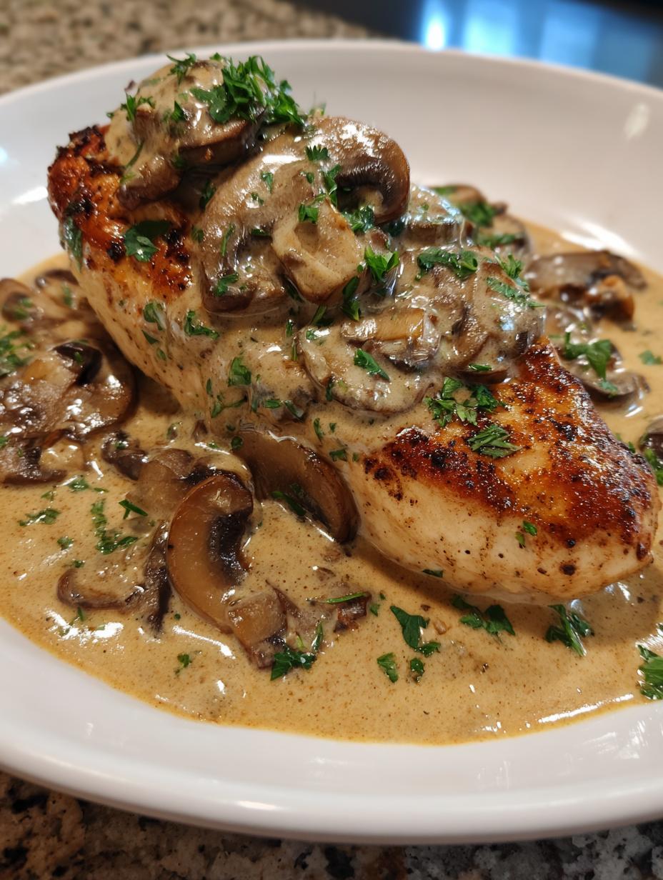 Chicken in Creamy Mushroom Sauce - detail 2