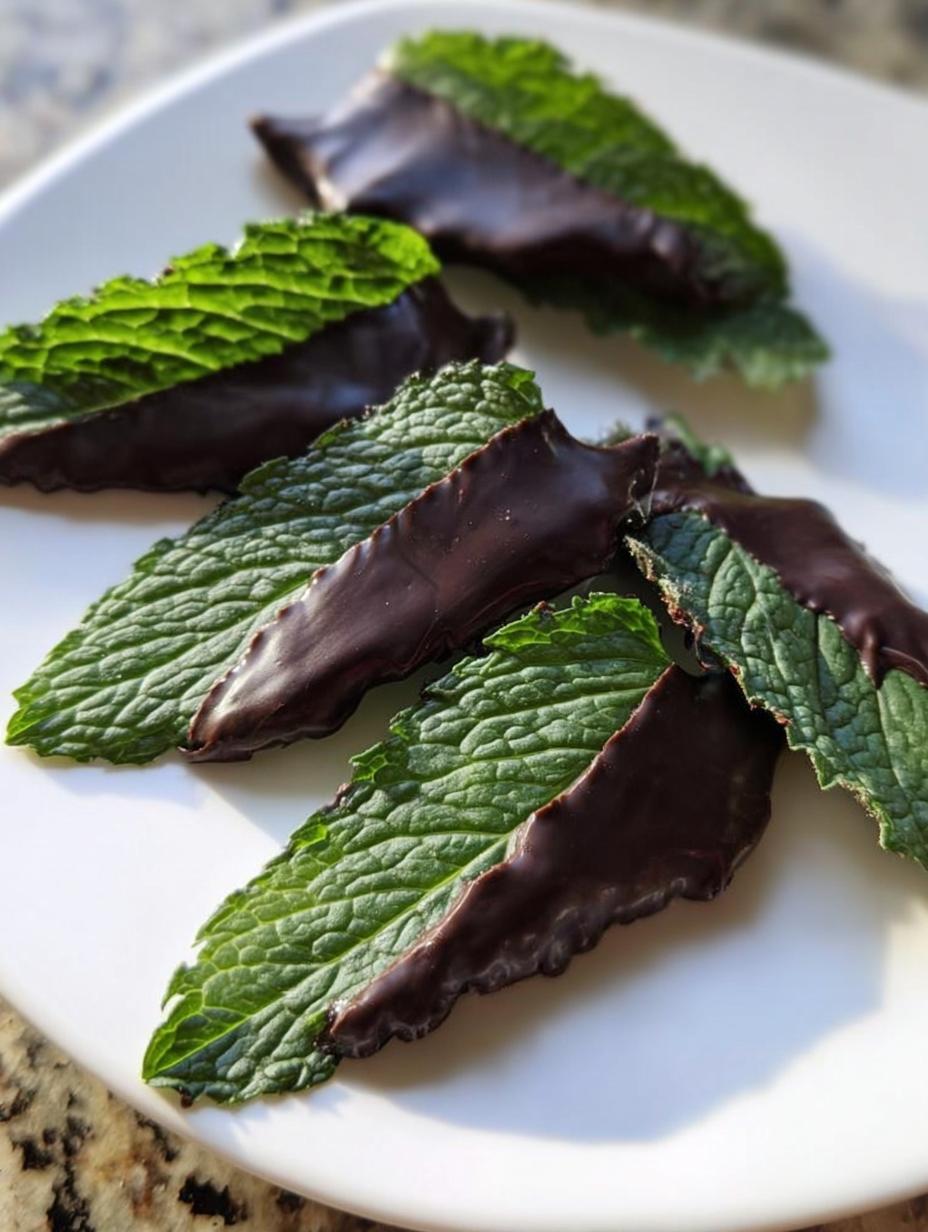 Chocolate Covered Mint Leaves - detail 1