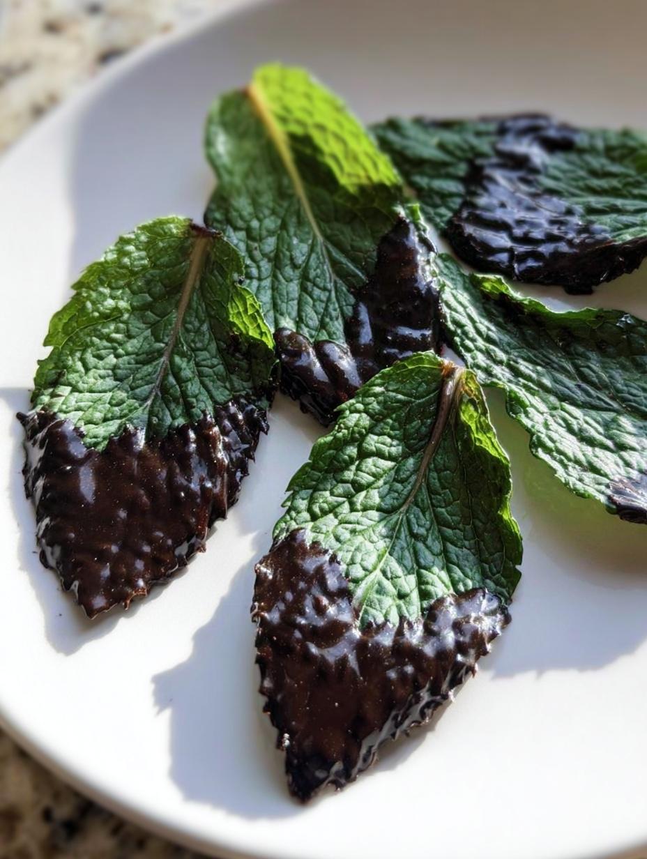 Chocolate Covered Mint Leaves - detail 2