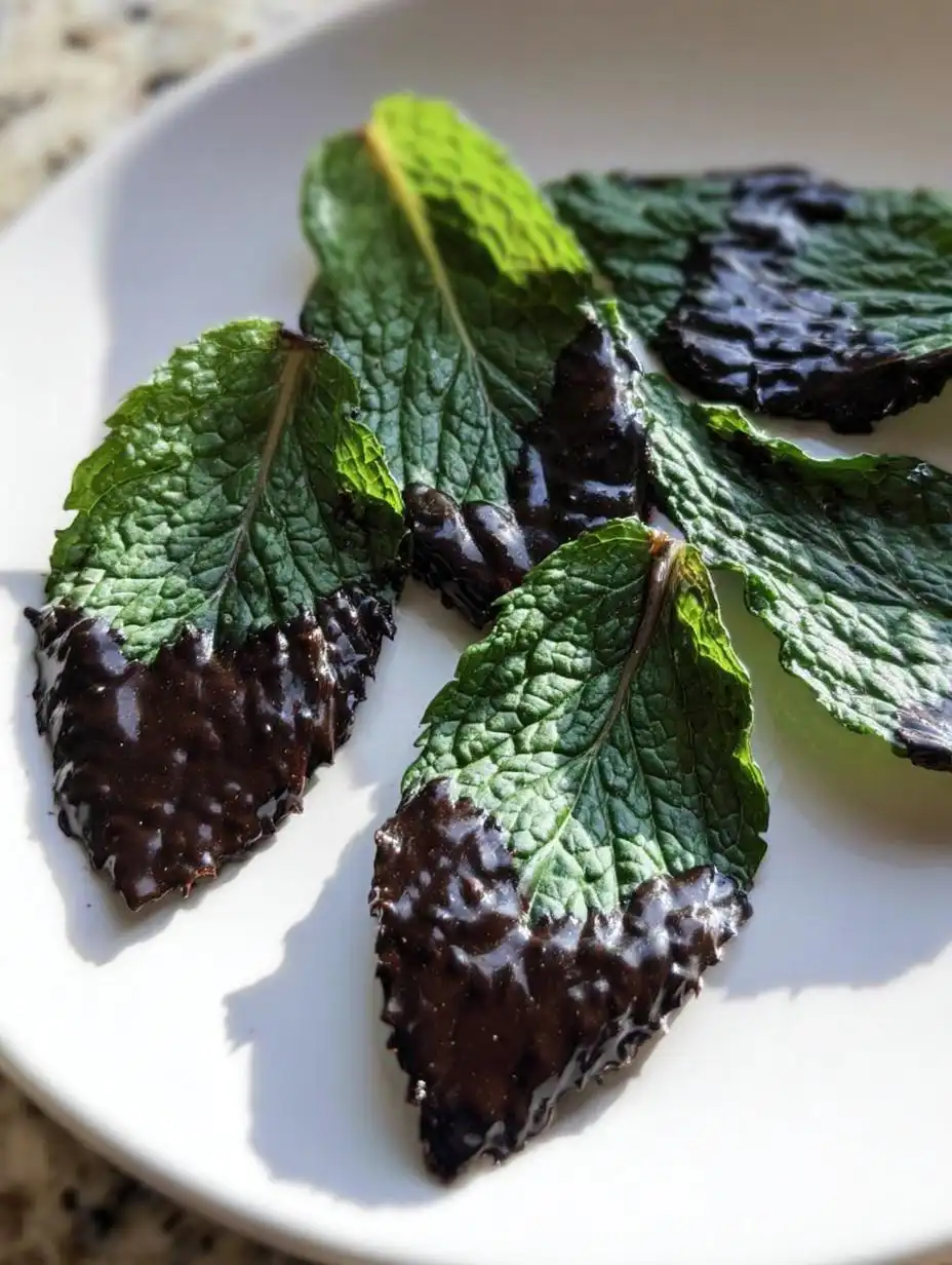 Chocolate Covered Mint Leaves - detail 2