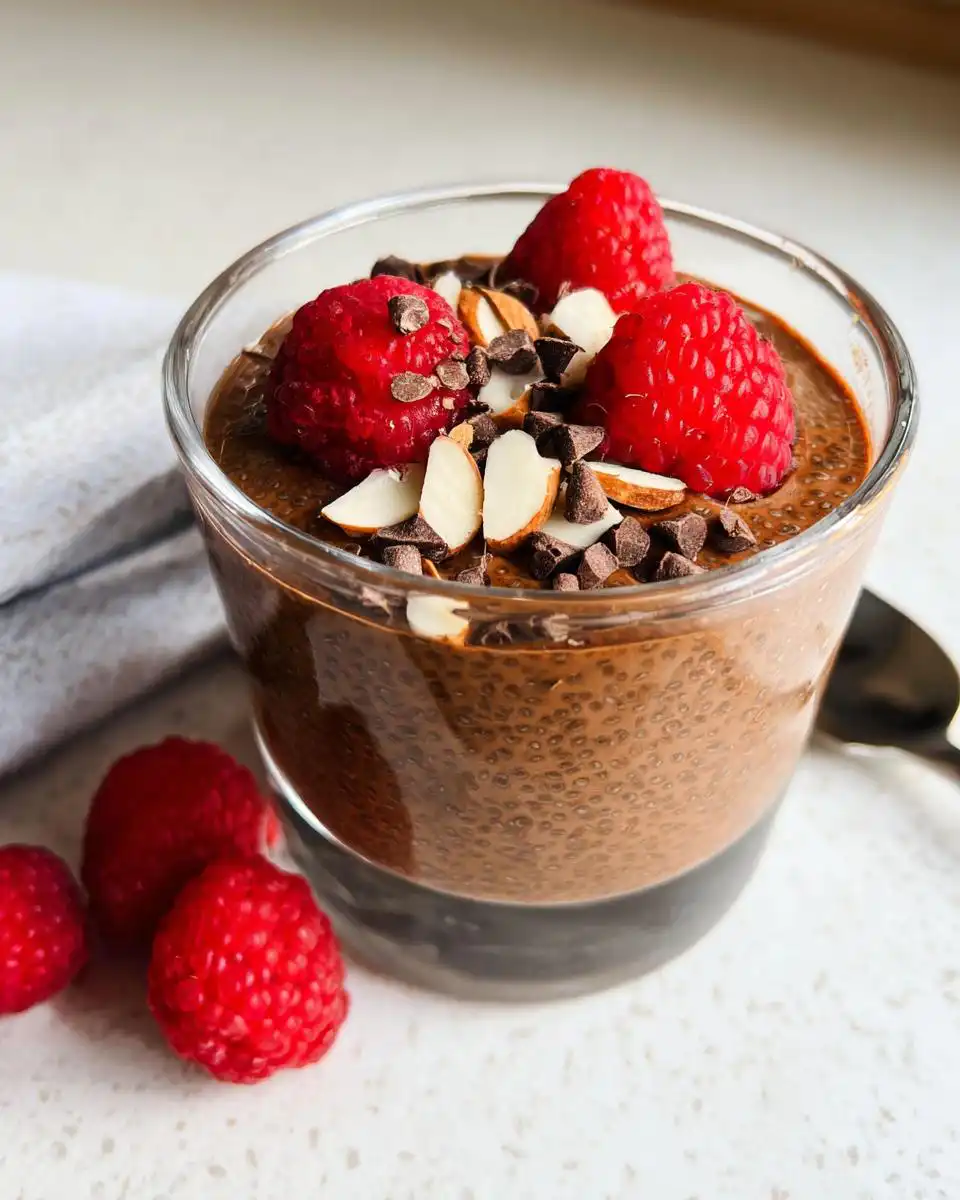 Chocolate chia pudding - detail 1