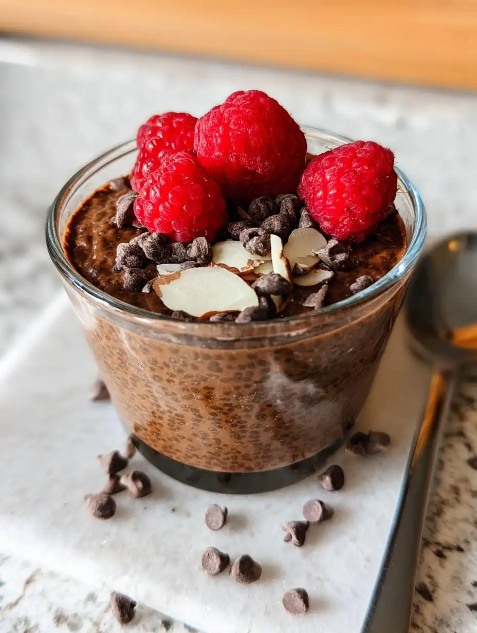 Chocolate chia pudding - detail 2