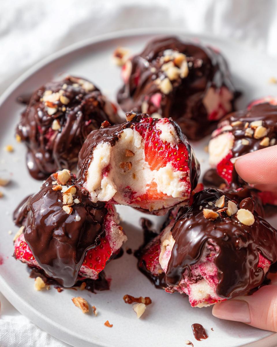 Chocolate strawberry banana yogurt clusters - detail 1