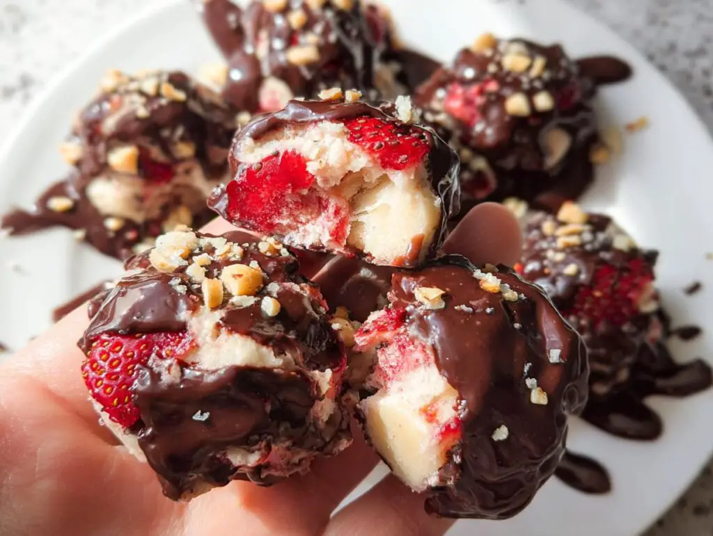 Chocolate strawberry banana yogurt clusters