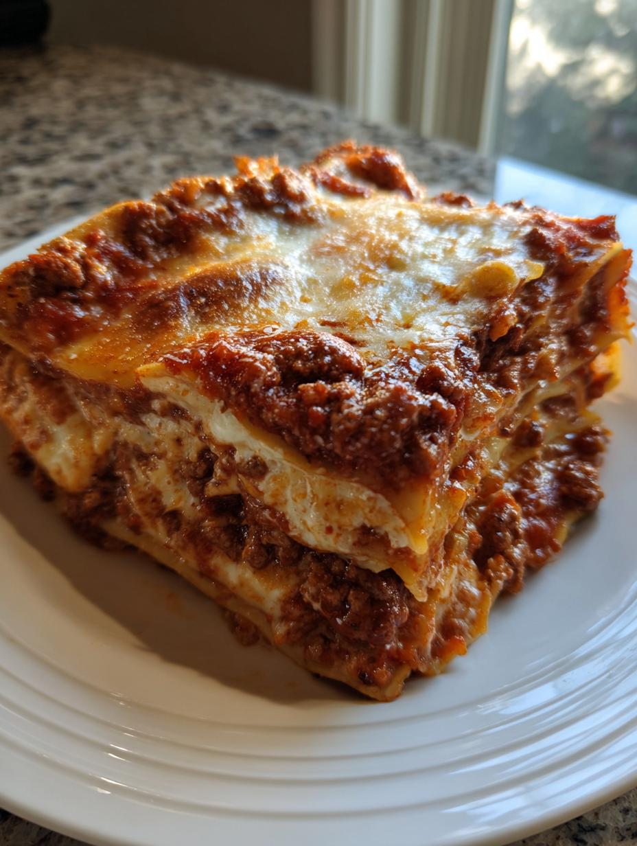 Classic Homemade Lasagna with Ricotta and Meat Sauce - detail 2