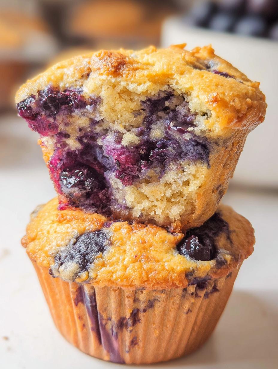 Cottage cheese blueberry muffins - detail 2