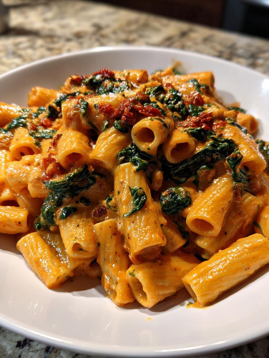 Creamy Sun-Dried Tomato Pasta with Spinach - detail 2