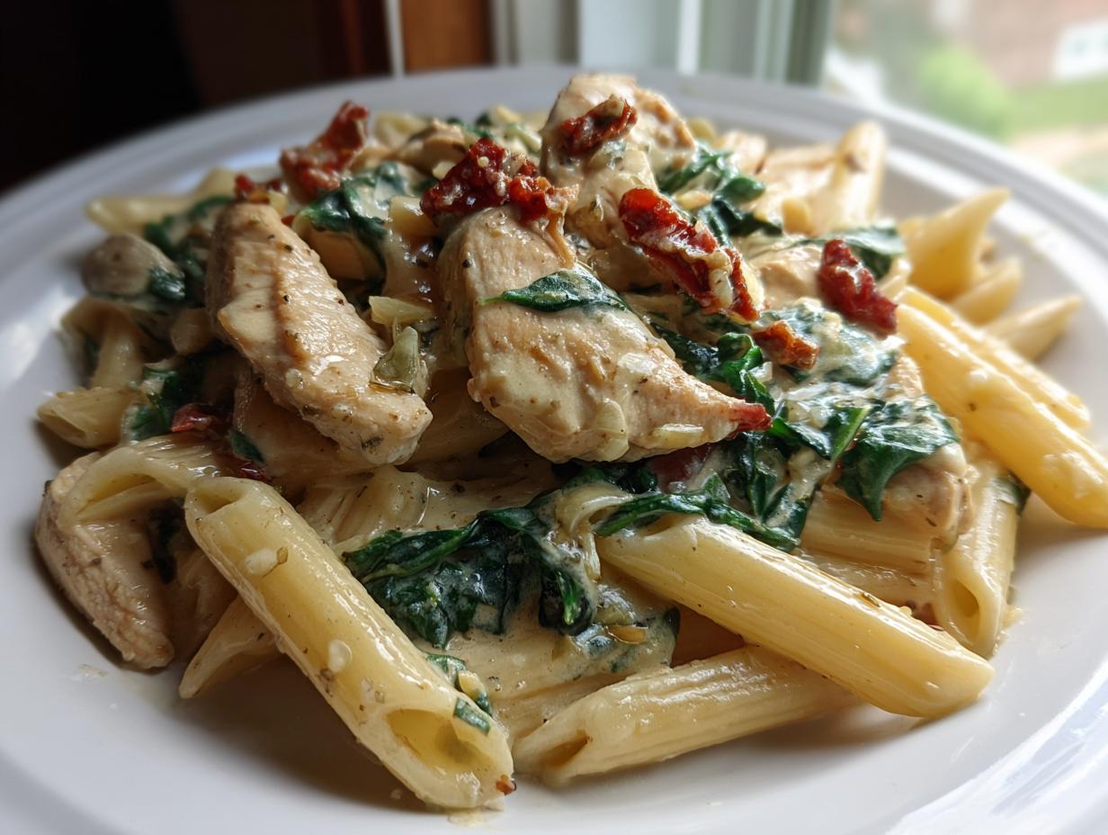 30 Minute Creamy Tuscan Chicken Pasta Triumph