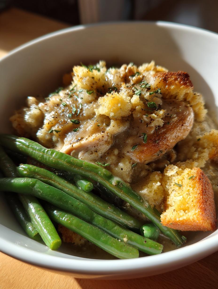 Crock Pot chicken and stuffing - detail 2