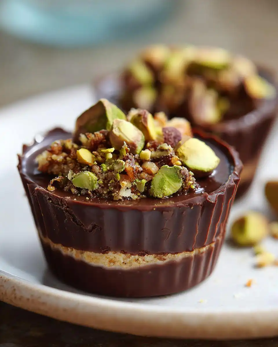 Easy Dubai Chocolate Cups With Pistachio Crunch - detail 1