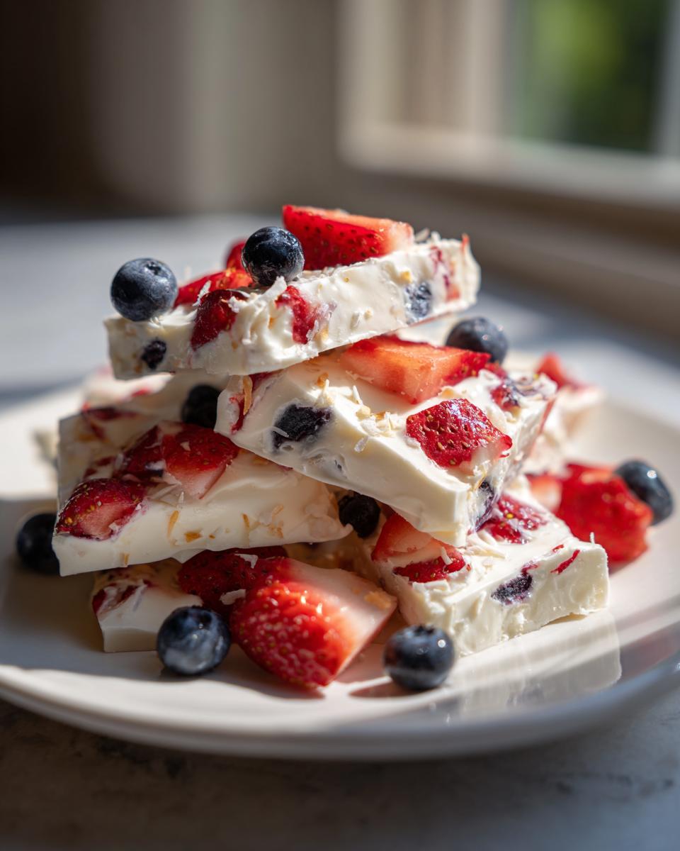 Frozen yogurt bark - detail 1