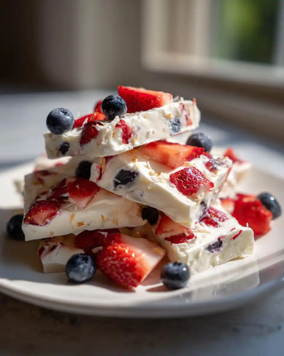 Frozen yogurt bark - detail 1