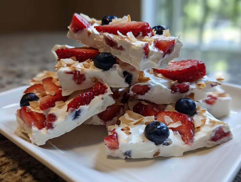 Frozen yogurt bark