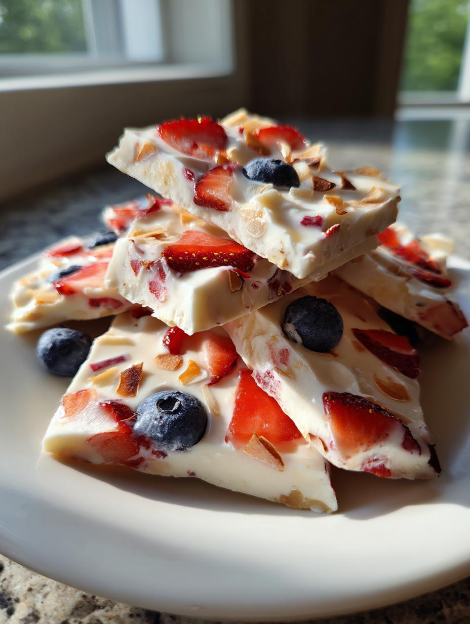 Frozen yogurt bark - detail 2