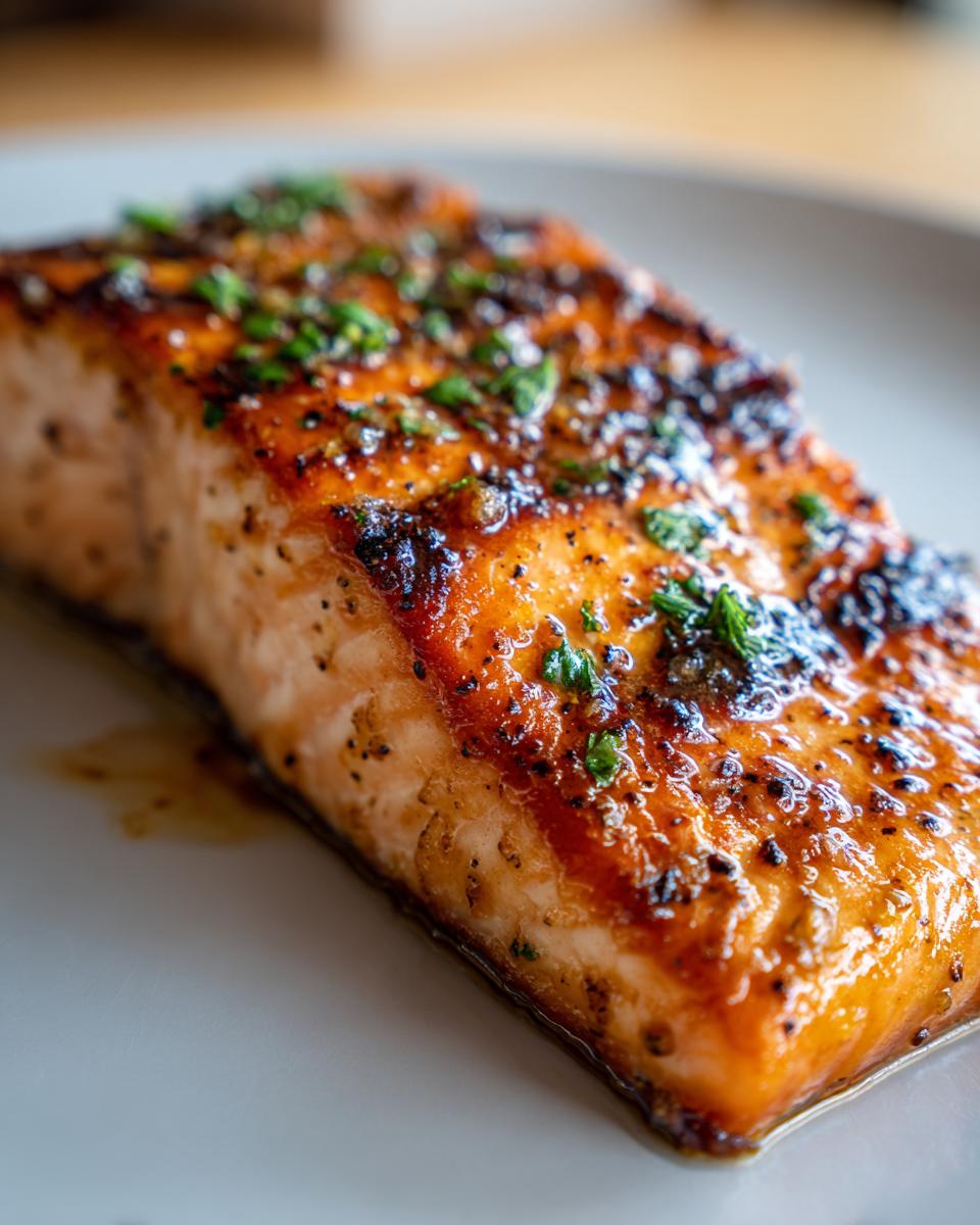 Garlic butter air fryer salmon - detail 1