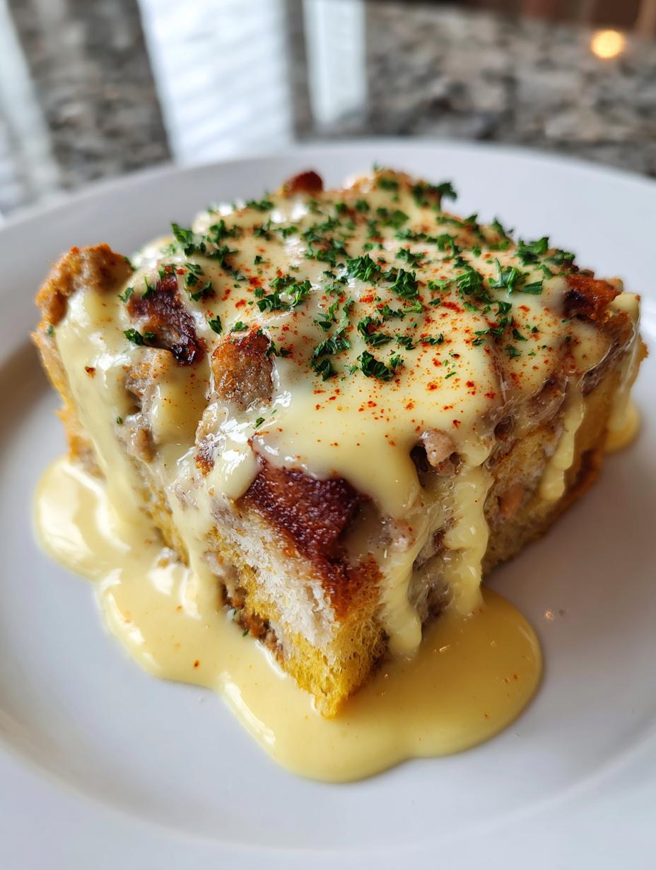 Gluten Free Eggs Benedict Casserole with Hollandaise - detail 2