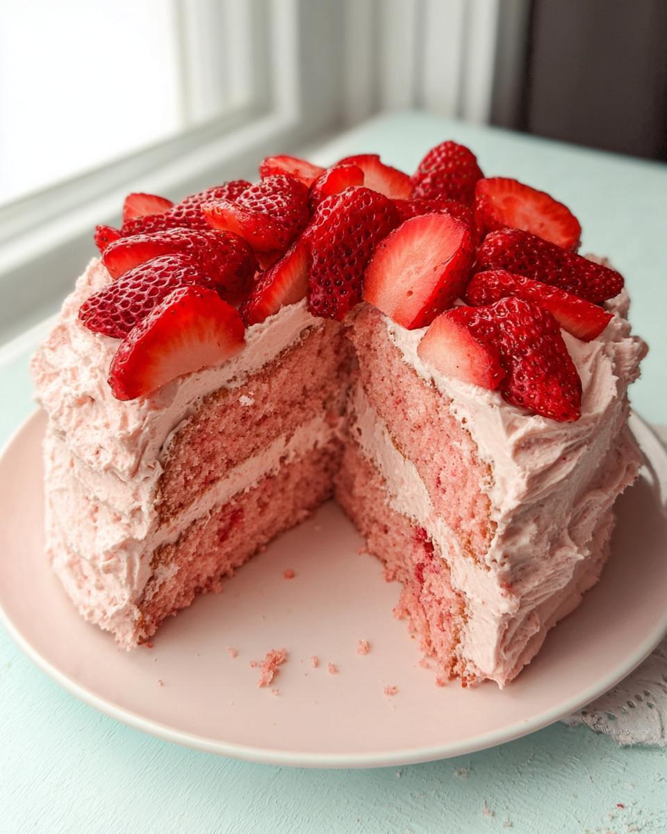 Gluten-Free Strawberry Cake With Fresh Strawberries - detail 1