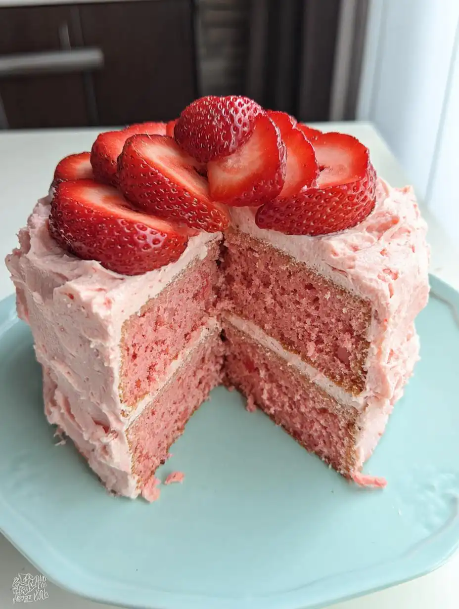Gluten-Free Strawberry Cake With Fresh Strawberries - detail 2