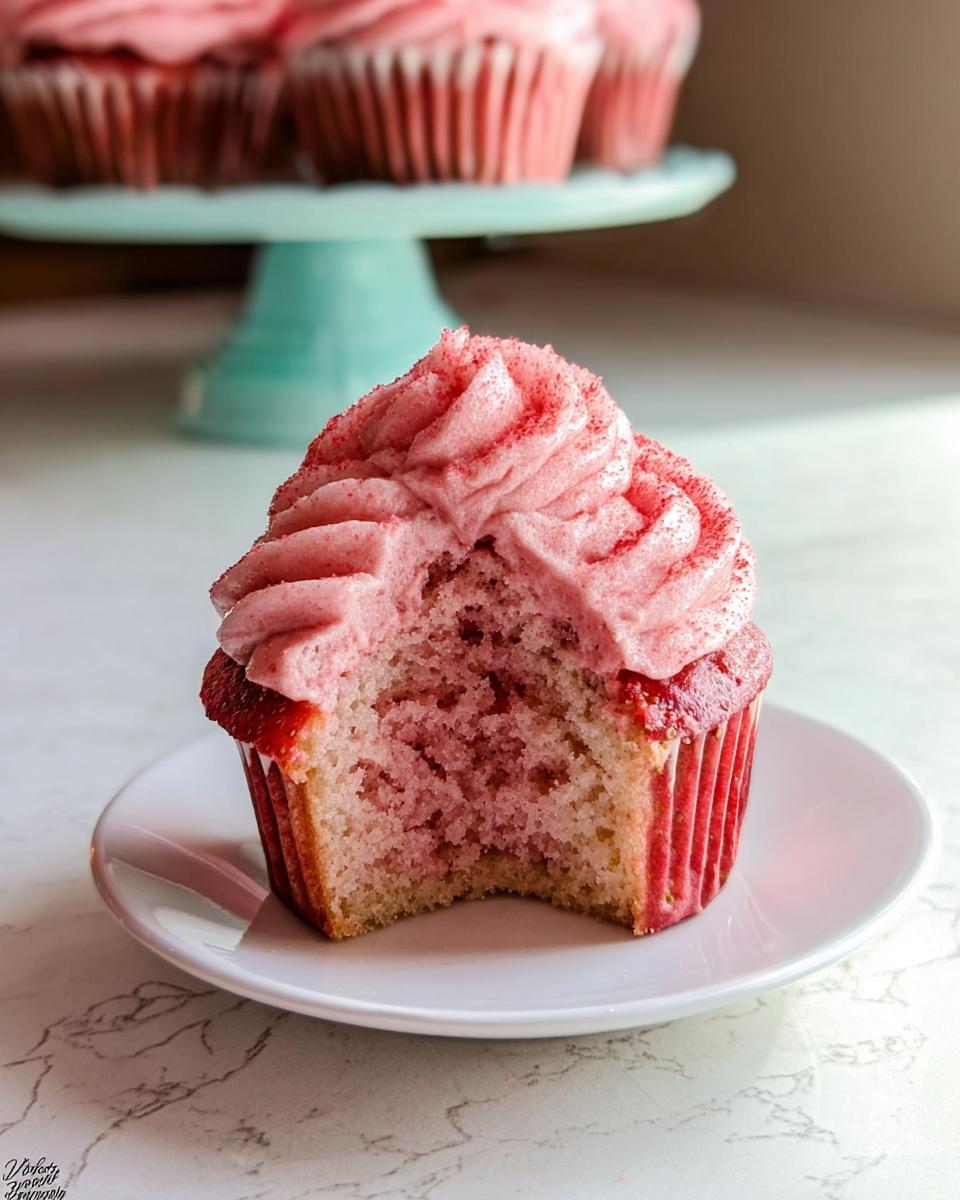 Gluten Free Strawberry Cupcakes with Fresh Berries - detail 1