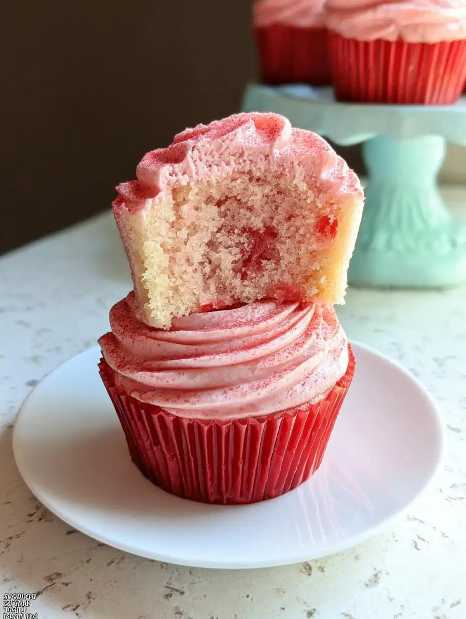 Gluten Free Strawberry Cupcakes with Fresh Berries - detail 2