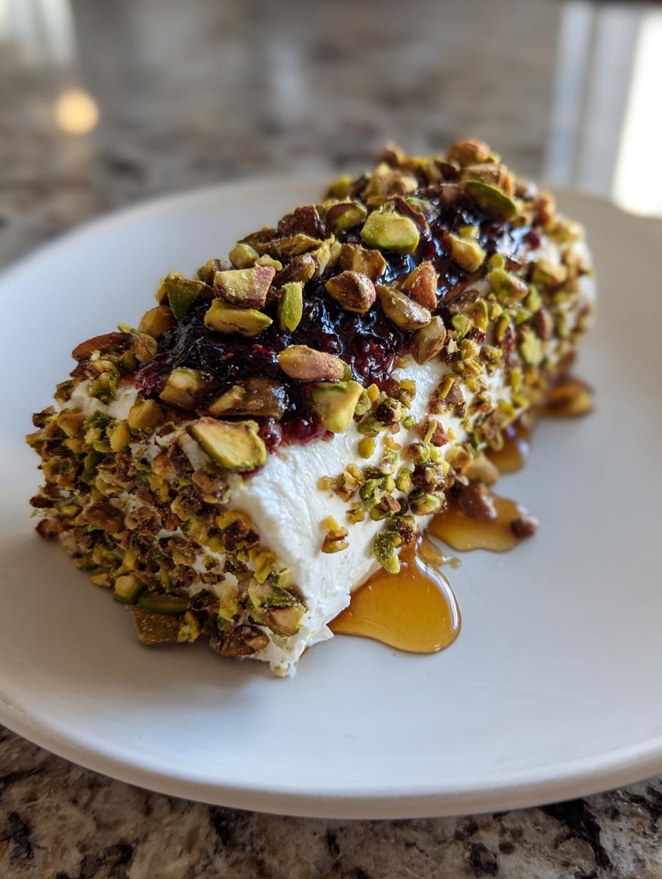 Goat Cheese Appetizer with Honey, Fig, and Pistachios - detail 2