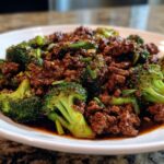 Ground beef and broccoli