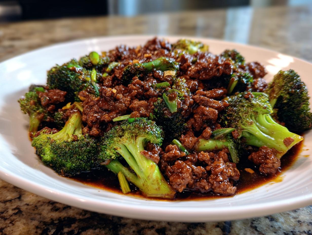 Awesome 30-Min Ground beef and broccoli
