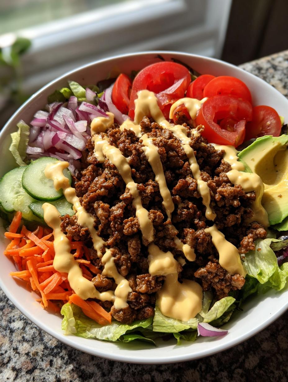 Healthy Burger Bowl with Creamy Special Sauce - detail 2