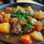 Hearty Hamburger Stew with Vegetables