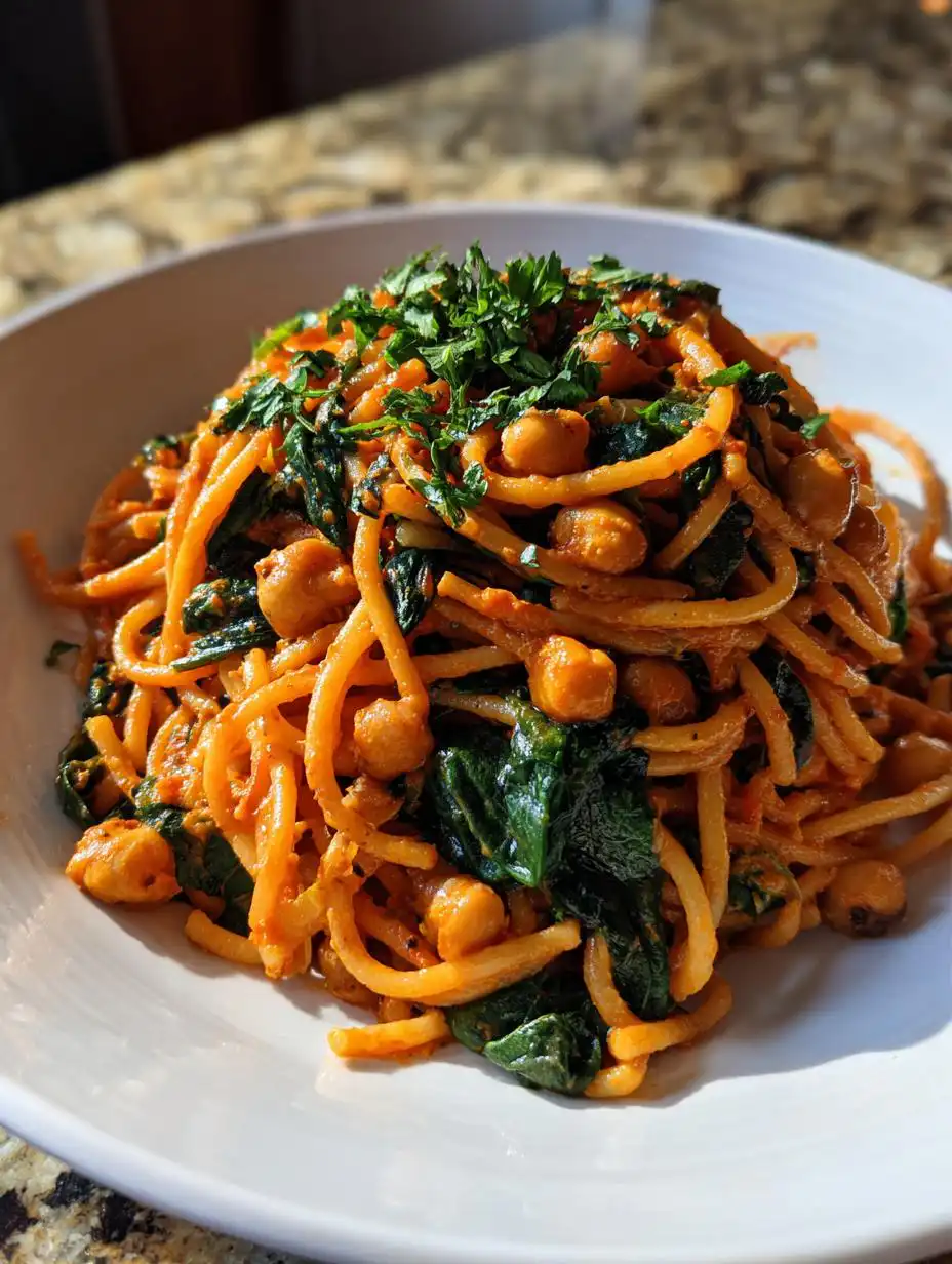 High-Protein Romesco Pasta with Chickpeas - detail 2