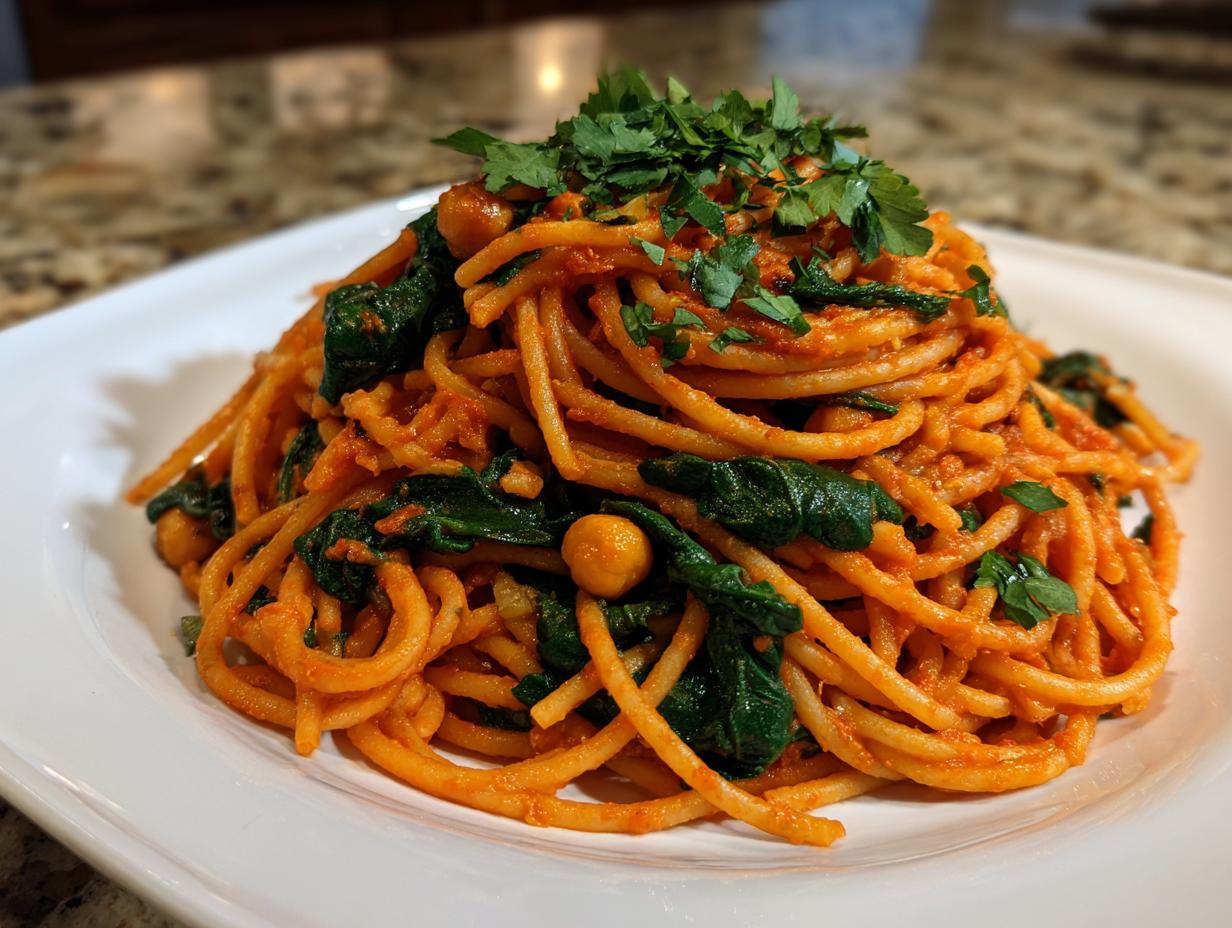 Shocking 20-Minute High-Protein Romesco Pasta