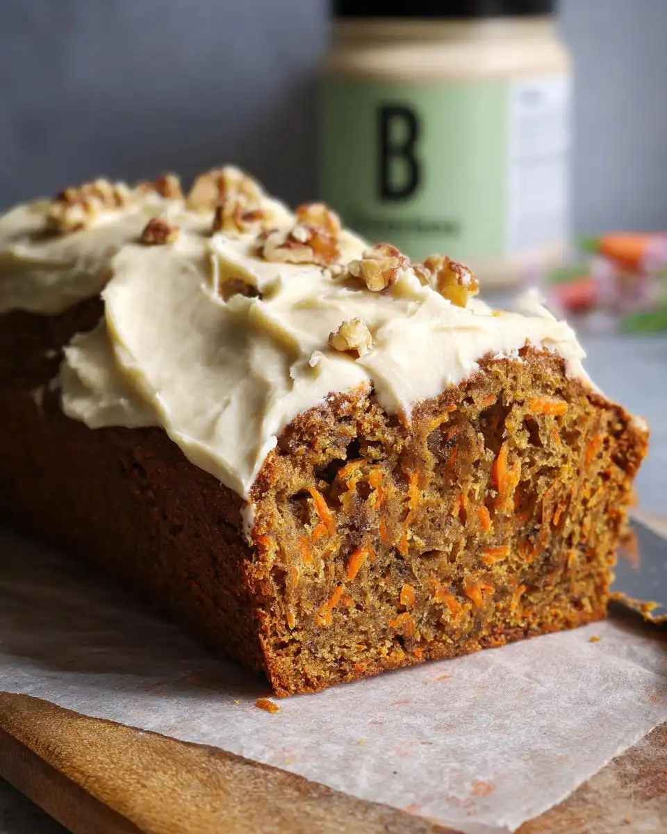 High protein carrot cake loaf - detail 1