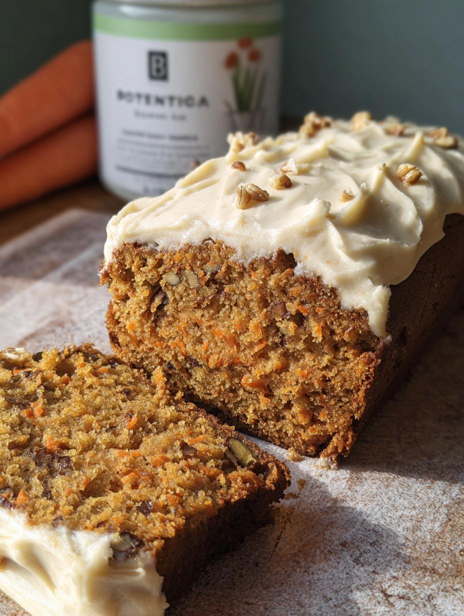 High protein carrot cake loaf - detail 2