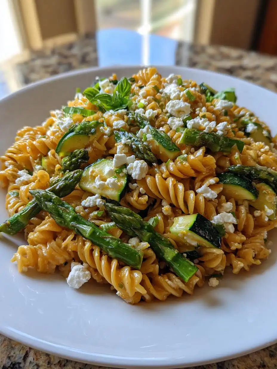 Lemony Spring Pasta Salad with Asparagus and Zucchini - detail 2