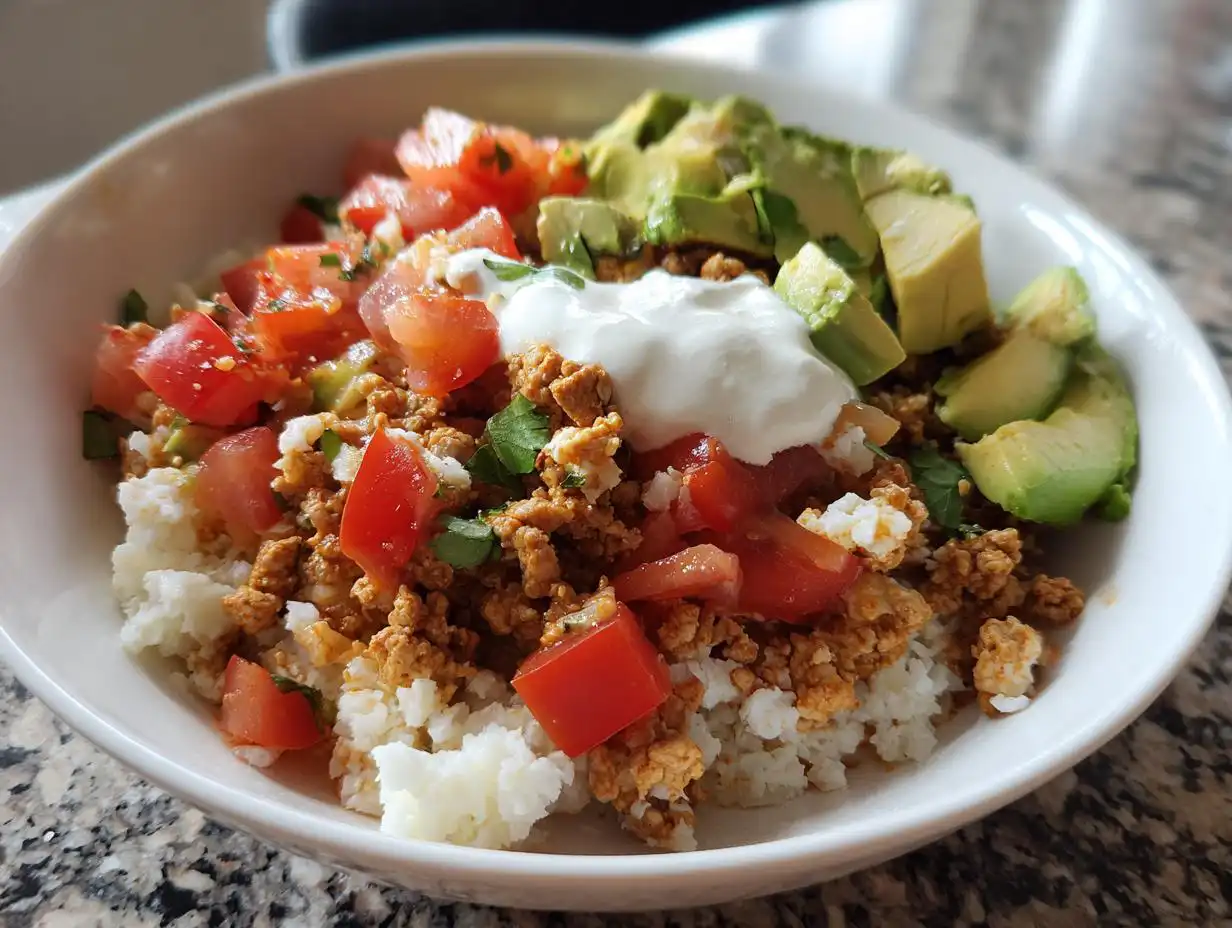 Amazing 25-min Low-Carb Chicken Burrito Bowl