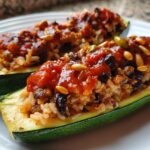 Mediterranean Stuffed Zucchini