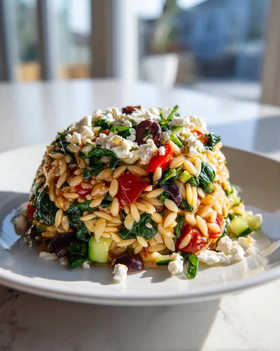 Mediterranean orzo salad - detail 1