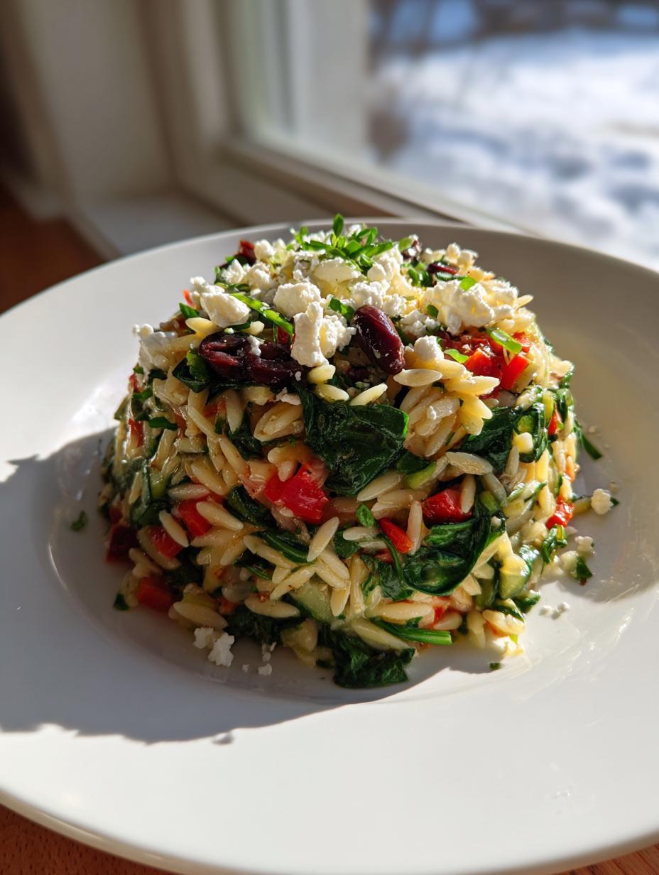 Mediterranean orzo salad - detail 2