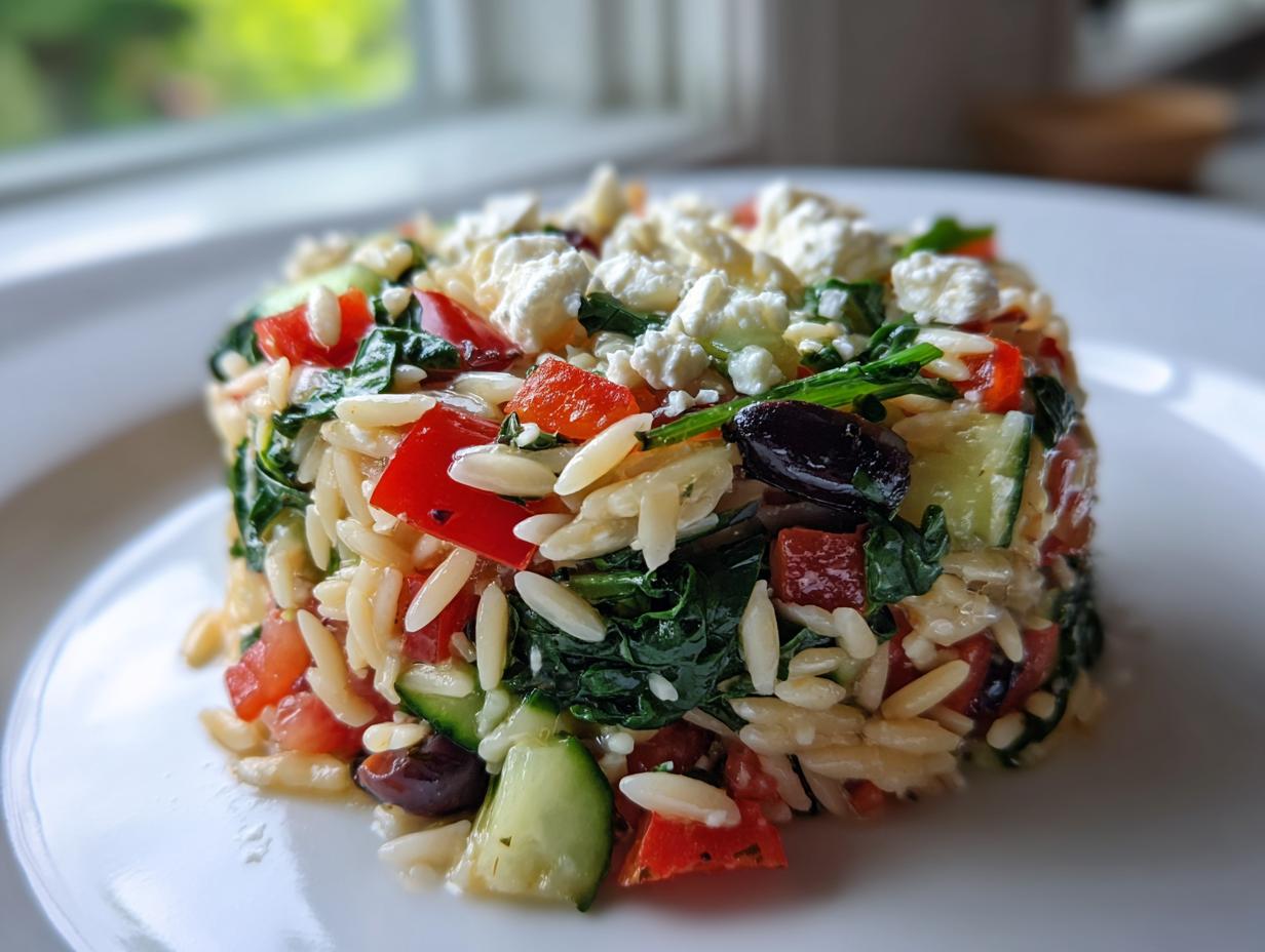 Amazing Mediterranean orzo salad secret 340 calories