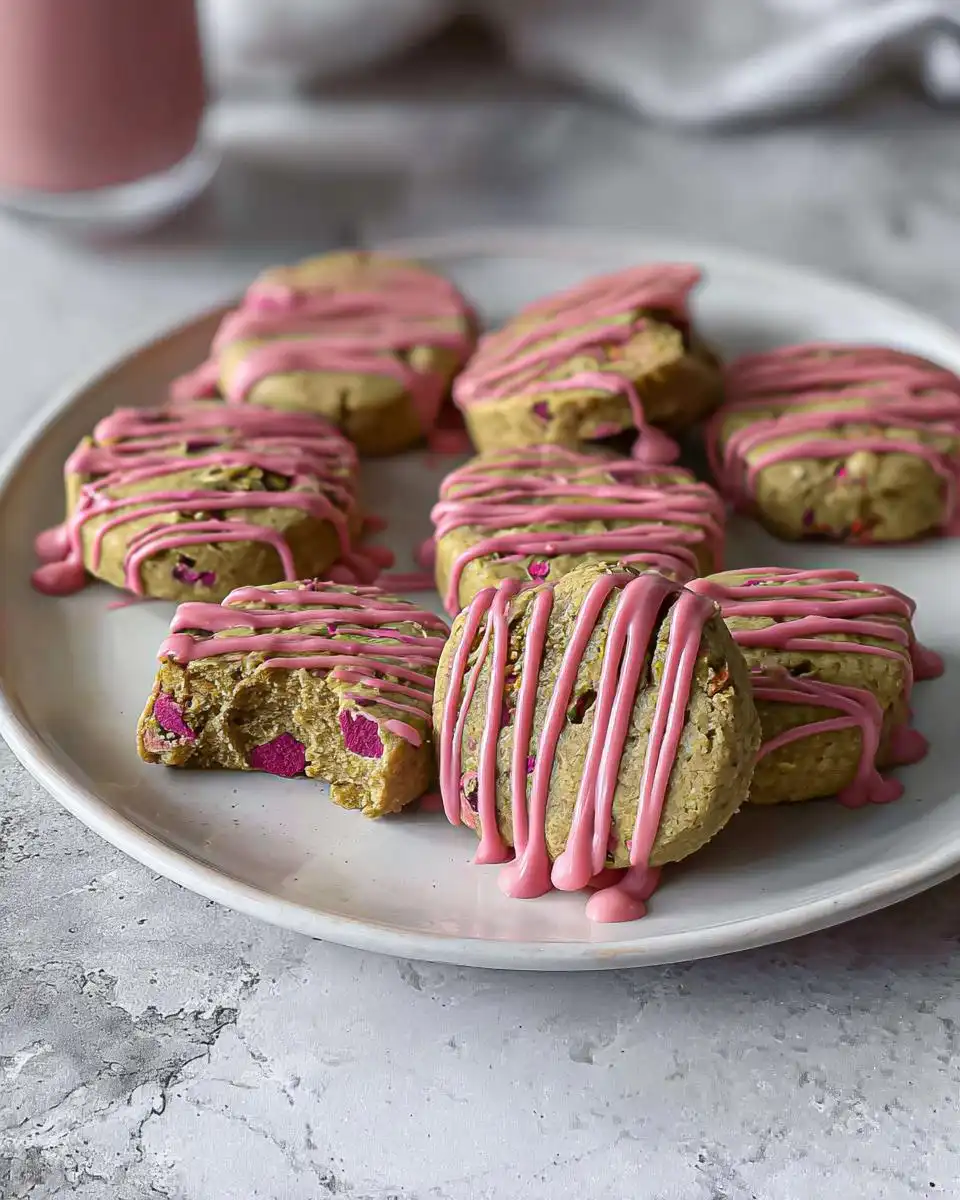 No-Bake Pistachio Ruby Chocolate Cookies - detail 1